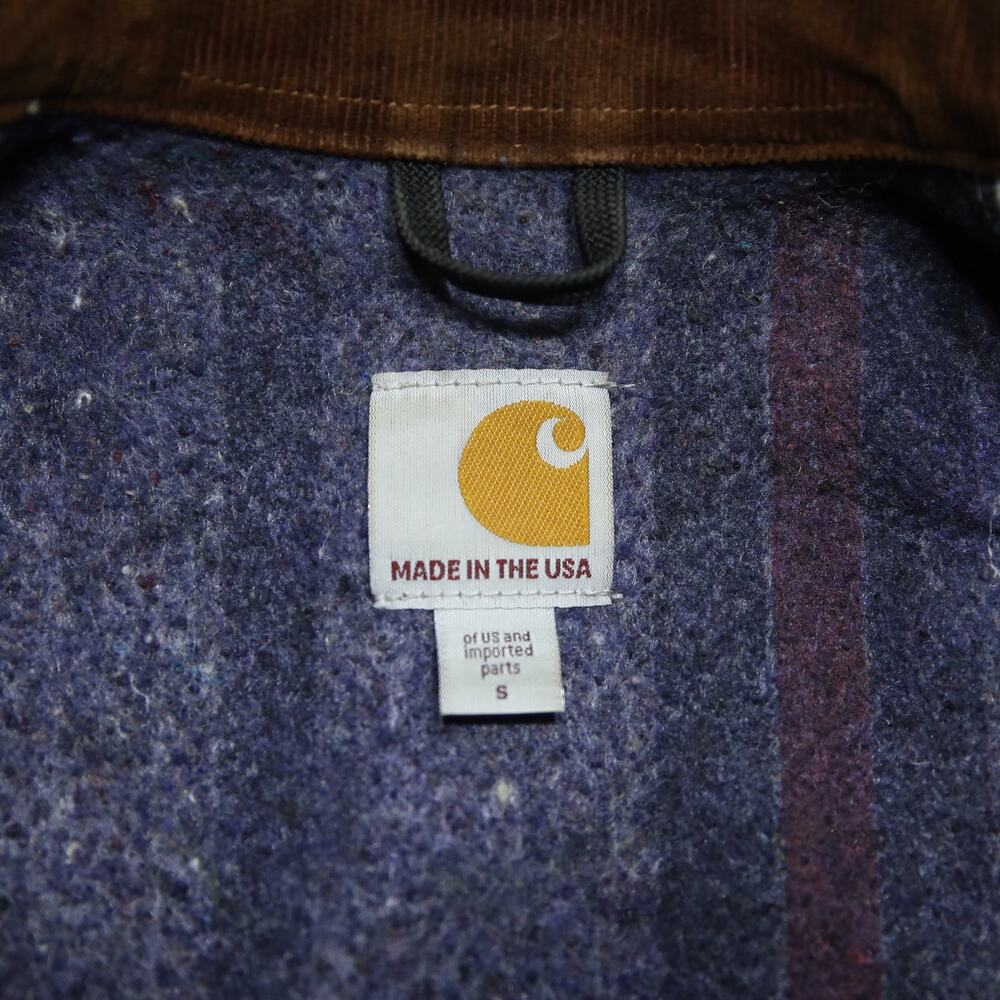 Vintage Carhartt J001 BRN Faded Brown Detroit Jacket Size Small - Picture 15 of 16